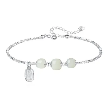 Emerald Dynasty Bracelets White Jade/Pale Greenish-White Jade Women's