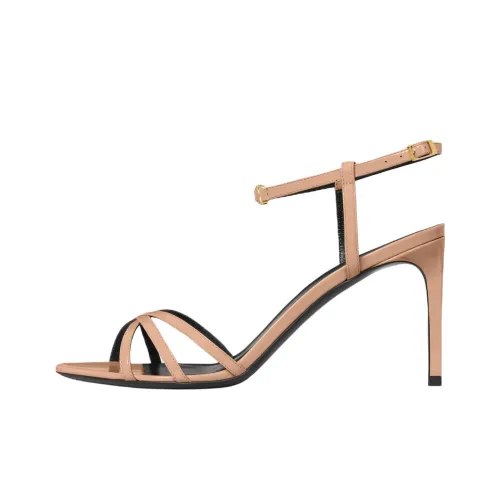 CELINE Strap Sandals 8.5cm Women's Beige