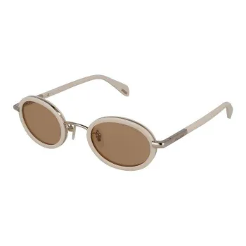 Police Oval Sunglasses Women's Beige