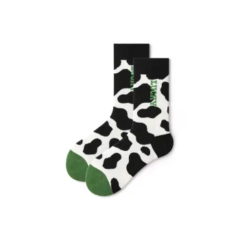 Primeet Mid Calf Socks Unisex 1 Pack Cow Markings