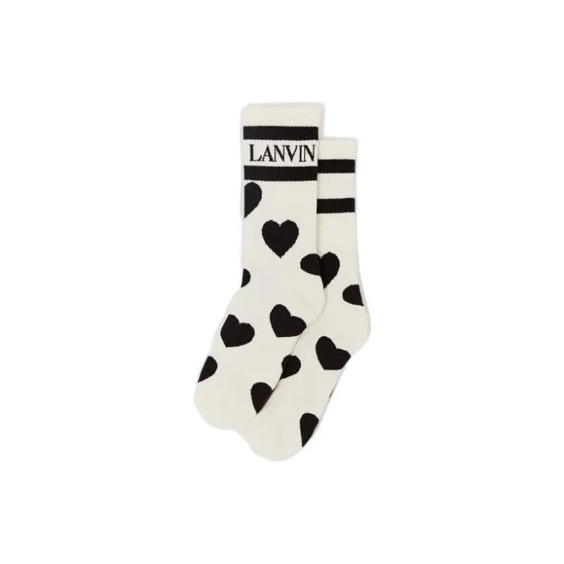 Lanvin SS22 Ankle Socks Women's 2 Pack Pink+White-1
