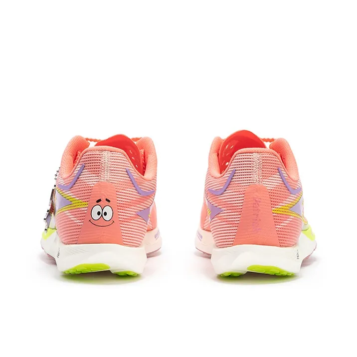 361° Speed Future Cushioning Anti Slip And Wear Resistant Low Top Full Length Carbon Plate Running Shoes Unisex Pink-3