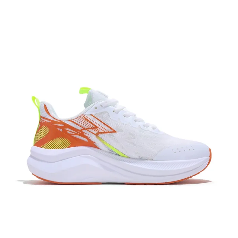 KVIV Anti Slip And Wear Resistant Lightweight Low Top Casual Running Shoes Unisex Orange Yellow-1