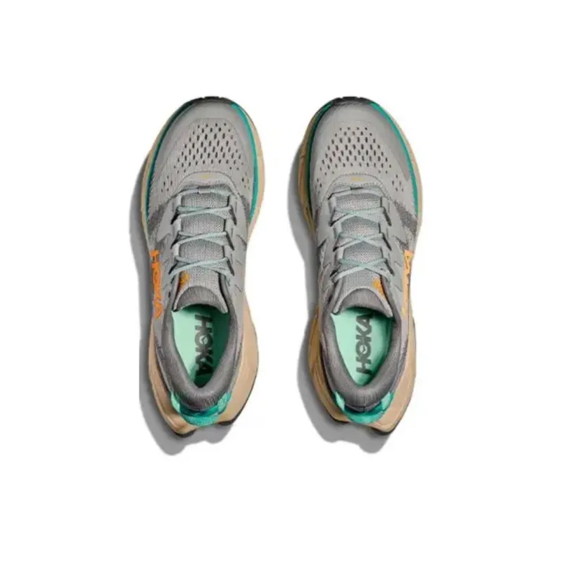 HOKA ONE ONE SKYLINE-FLOAT X Collection Anti-Slip Wear-Resistant Low-Top Trekking Shoes Men's Gray-3