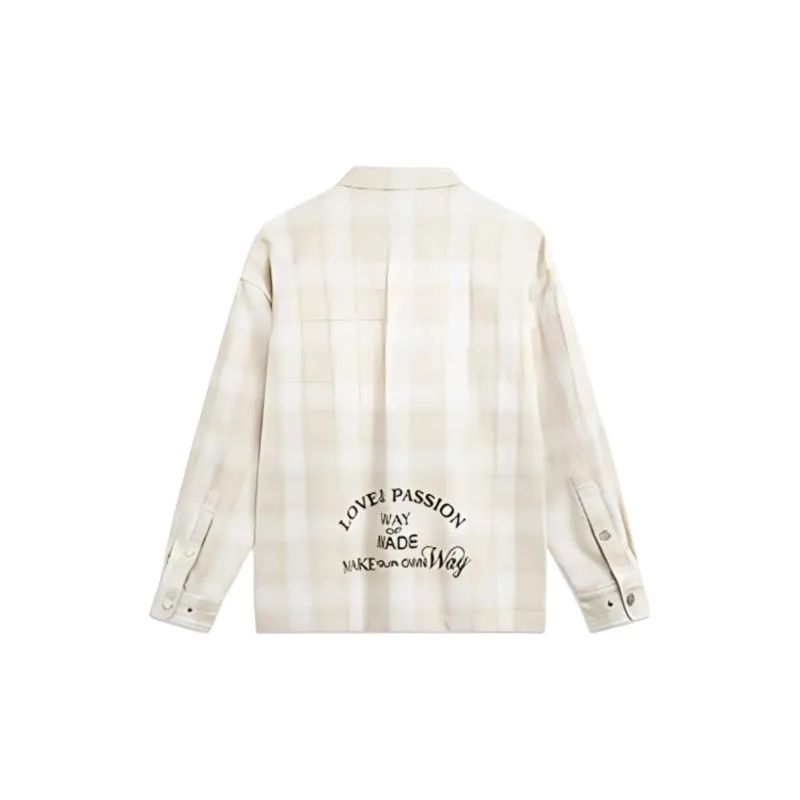 LiNing Shirt Men's Silver Fir Gray Plaid-1