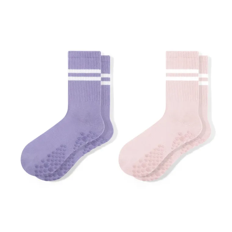 SHIWAJI Mid Calf Socks Women's 2 Pack-4
