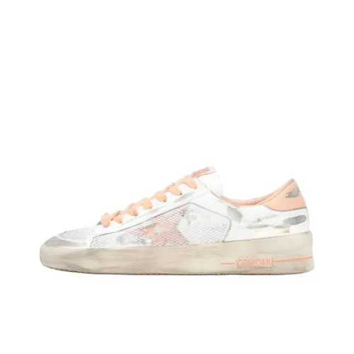 Golden Goose Stardan Skateboard Shoes Women's Low-Top White/Orange