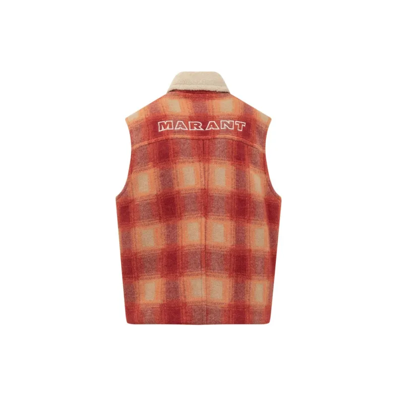 ISABEL MARANT Plaid Checked Zip Up Gilet-1
