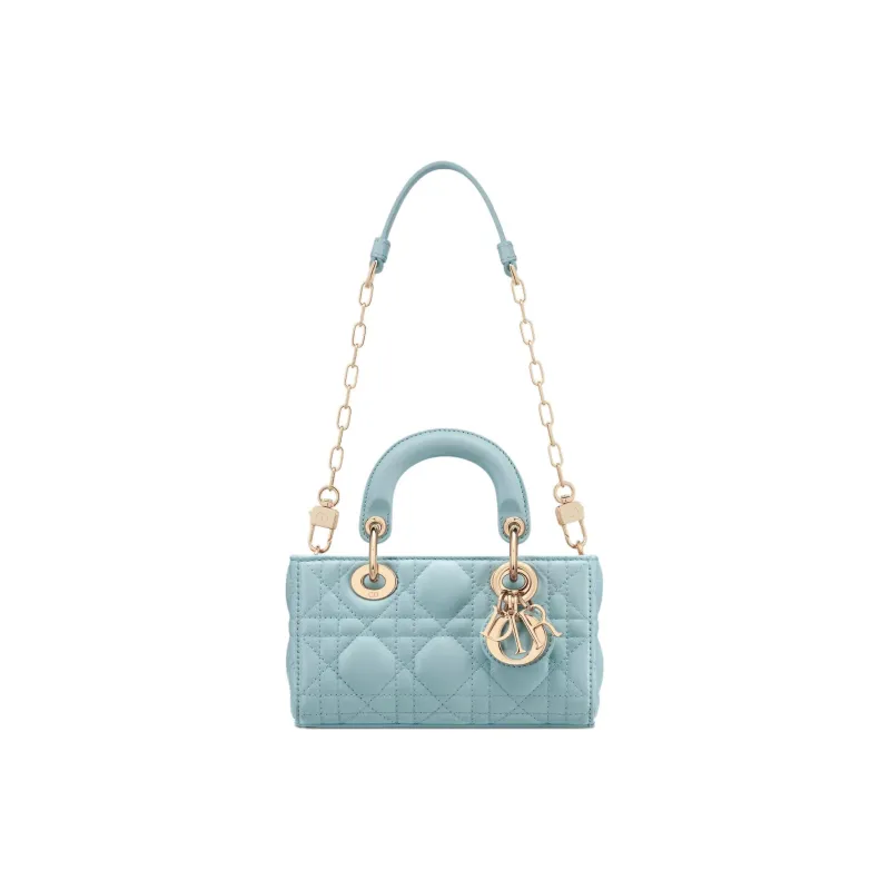 DIOR Lady D-JOY Sheepskin Shoulder Bag Crossbody Bag Handbag Extra Mini Women's Space Blue-1