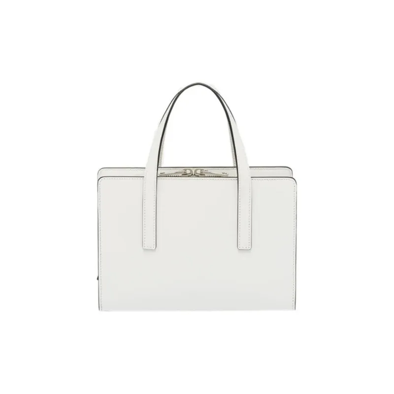PRADA Re Edition Shiny Leather Handbag Mini Women's White-2