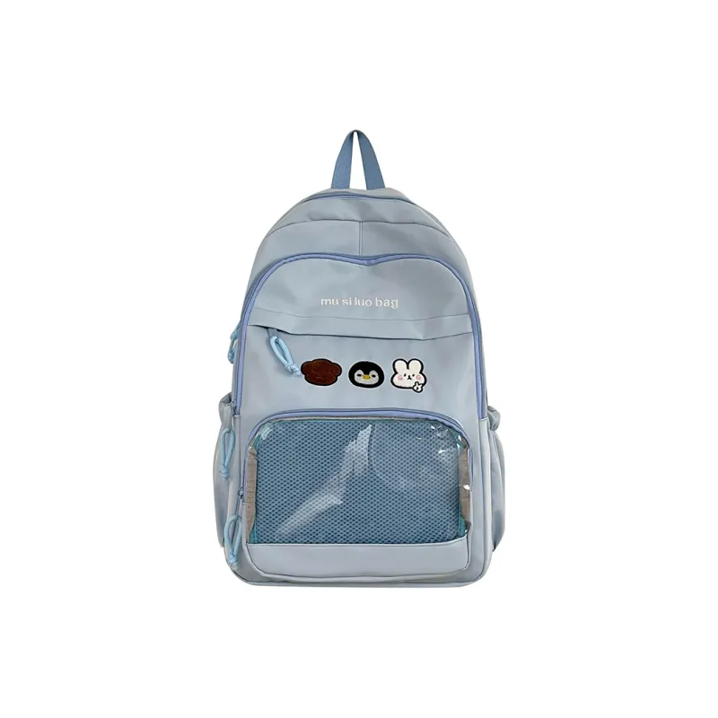 NX DOUGHNUT Nylon Fabric Backpack Unisex White/Black/Yellow/Blue/Pink-18