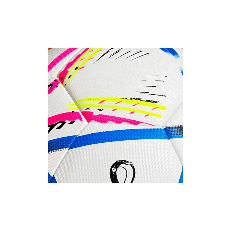 YIBUDA Size 5 Soccer PU Seamless Thermal bonding Unisex Orange White-4