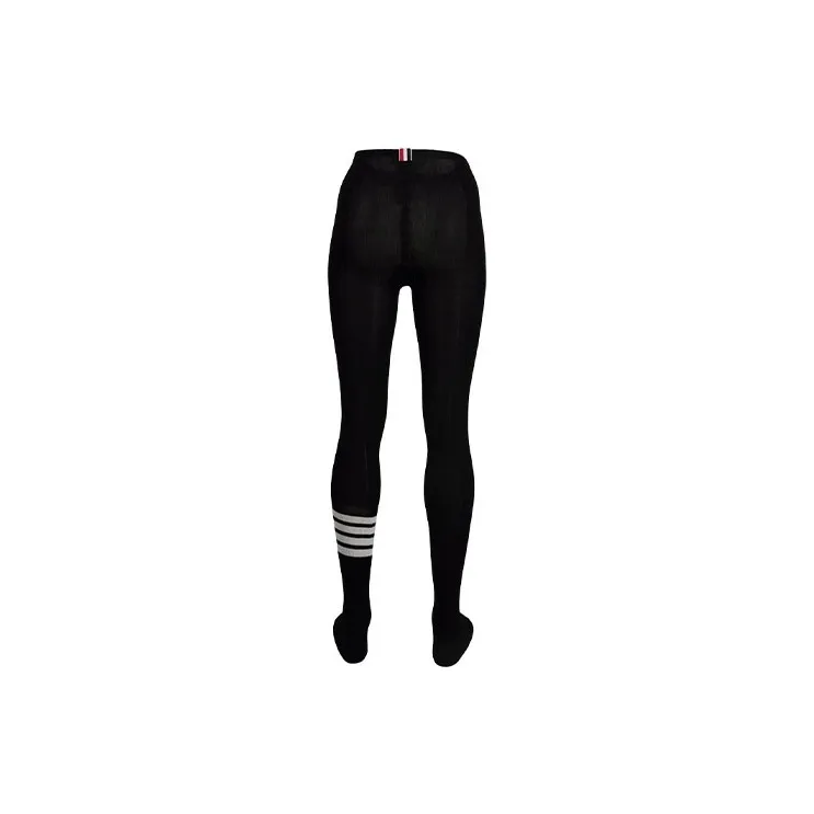 THOM BROWNE 4 Bar Striped Ribbed Tights-1