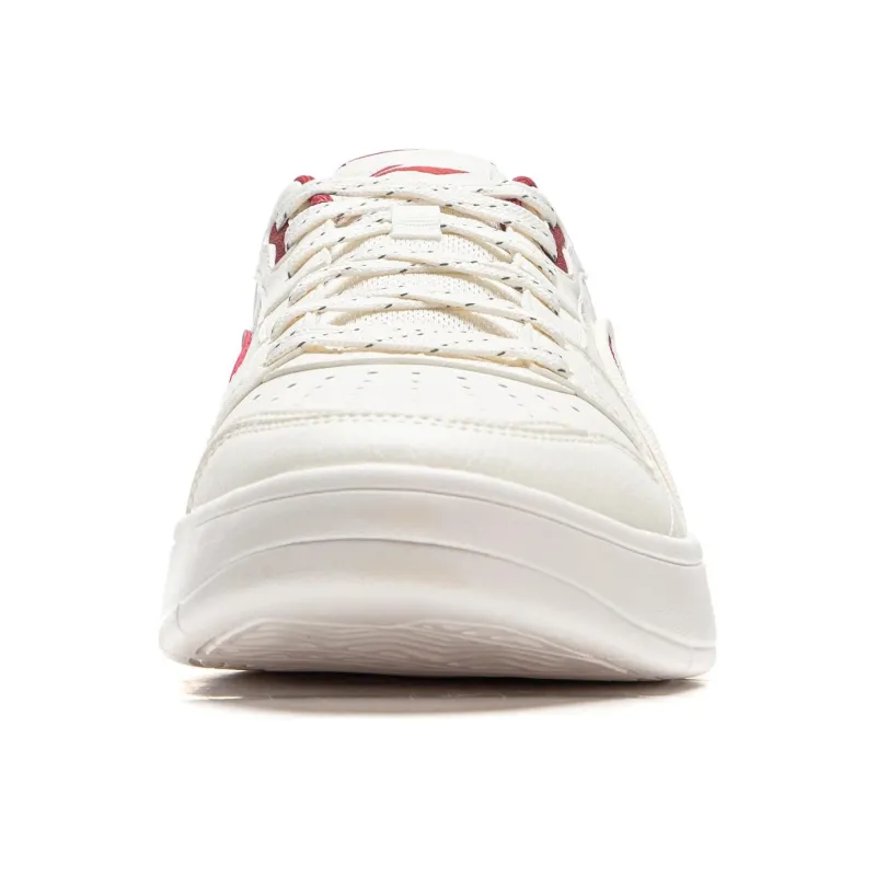 LiNing Acer Truncatum Cushioning, Slip Resistant, And Abrasion Resistant Low Top Skateboard Shoes Men's White Red-4