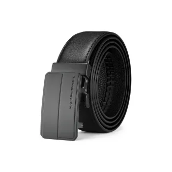 FAIRWHALE Matte Alloy Automatic Buckle Genuine Leather Belt Cow Leather Belts Men's Width 3.4CM