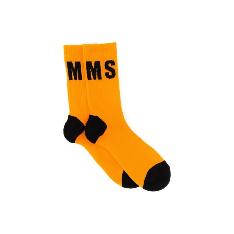 MSGM Logo Intarsia-Knit Socks-1
