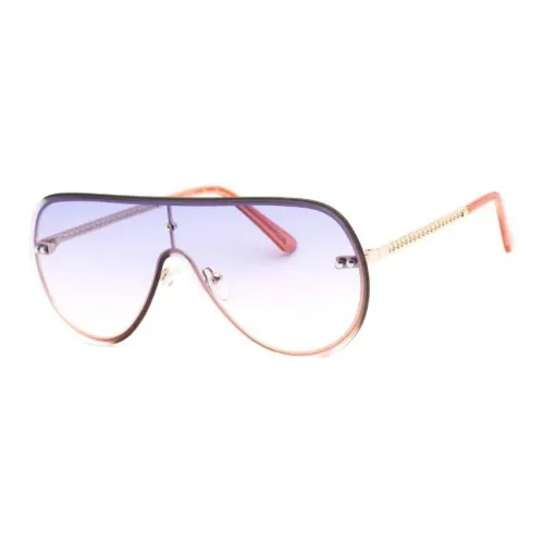 GUESS Metal Irregular Shape Sunglasses Women's Gold