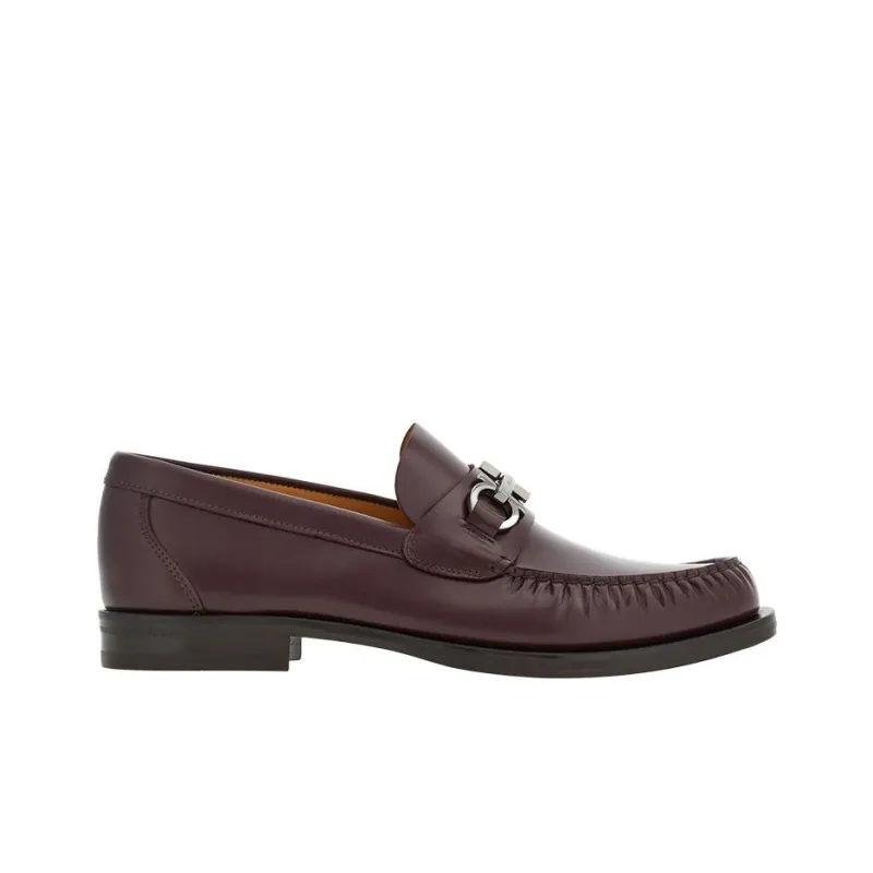 FERRAGAMO Gancini Leather Loafers-1