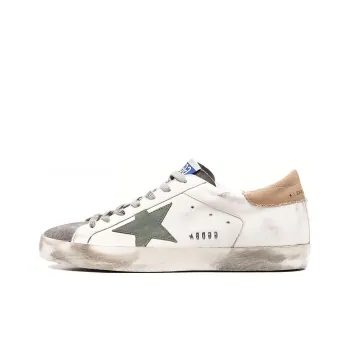 Golden Goose Super Star White Beige Green