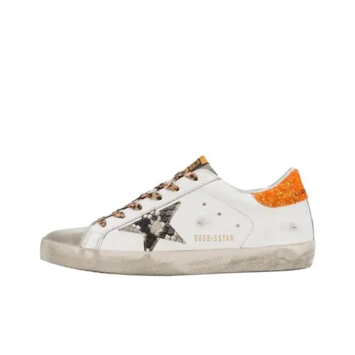 Golden Goose Super-Star Skateboard Shoes Women's Low-Top White/Orange