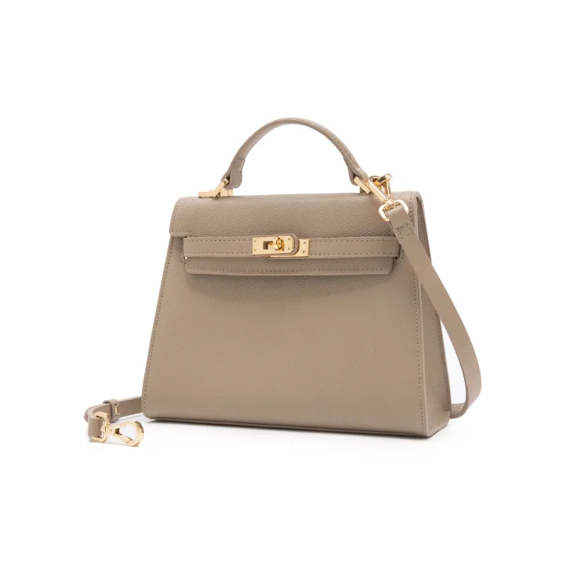 ELLE Leather Crossbody Bag Medium Size Women's White-1