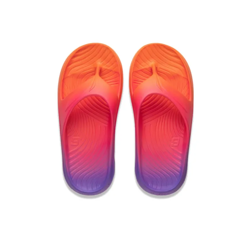 LOL x LiNing Abrasion Resistant Slip Resistant Flip Flops Unisex Orange Purple-3