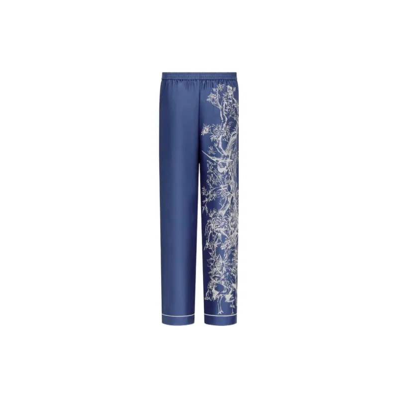 DIOR Chez Moi Pajama Pants Women's Blue-1