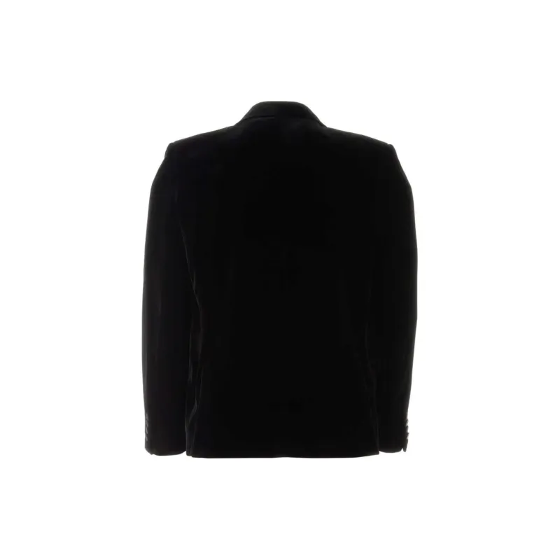 SAINT LAURENT Velvet Long Sleeved Blazer-1