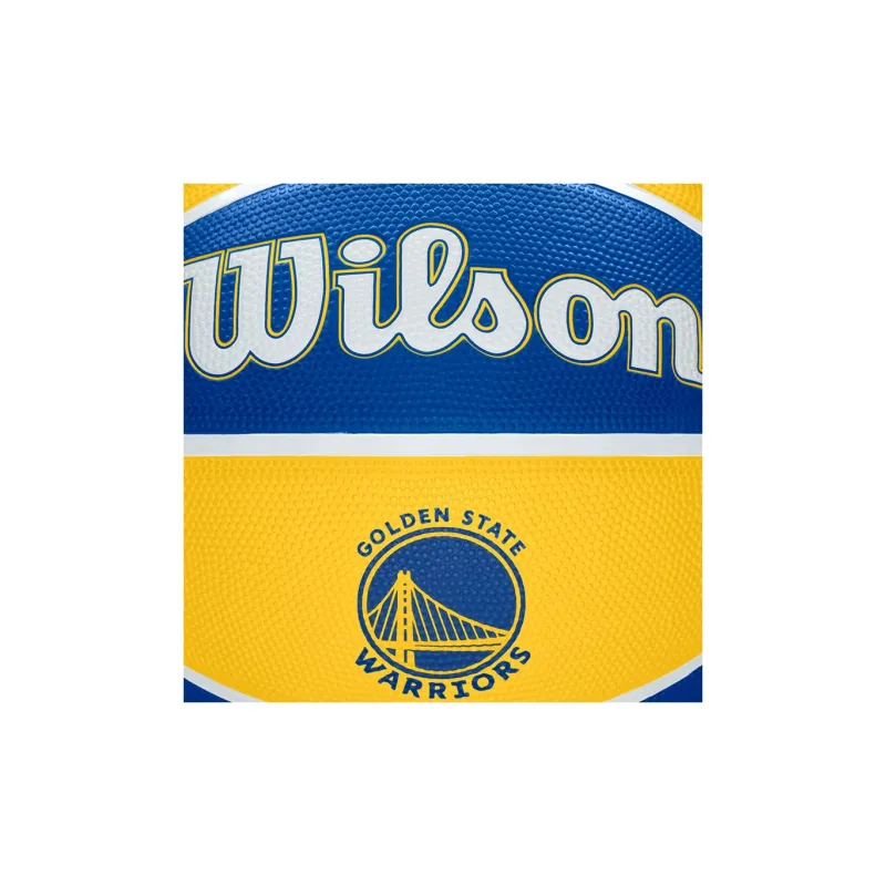 Wilson NBA Series Rubber Basketball Yellow Blue Multicolor Size 7 Ball Training Unisex-3