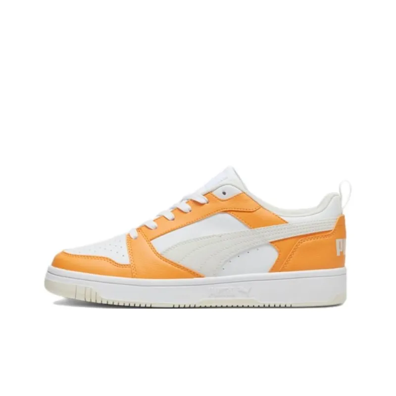 PUMA Rebound V6 Anti Slip Wear Resistant Low Top Skateboard Shoes Unisex Ecru-0