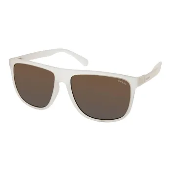 GUESS Polycarbonate Resin Rectangular Sunglasses Men's White