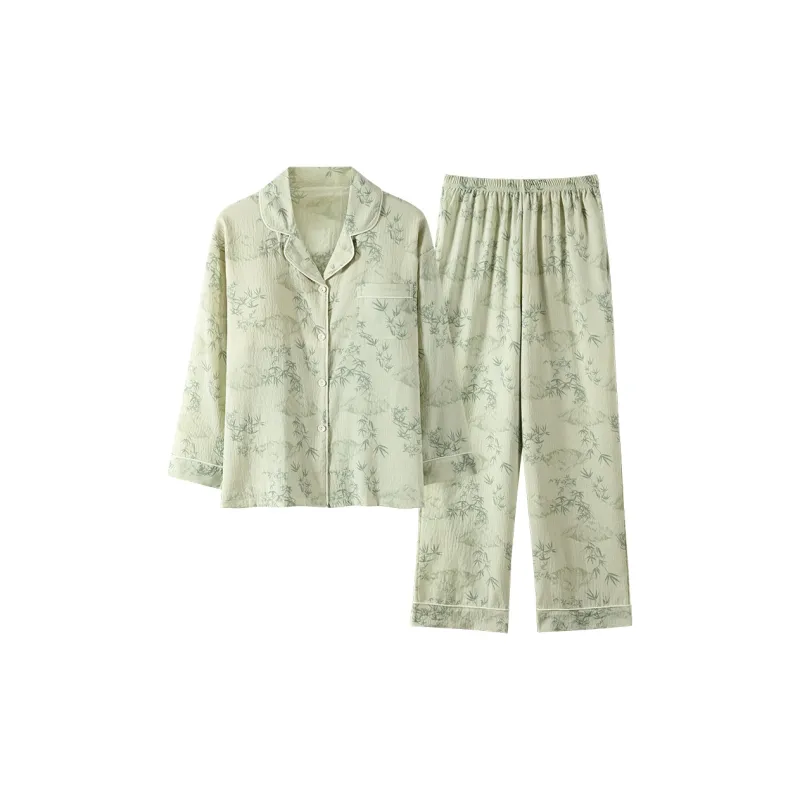 Qiao Ni Tong Pajama Set Women's Green-0