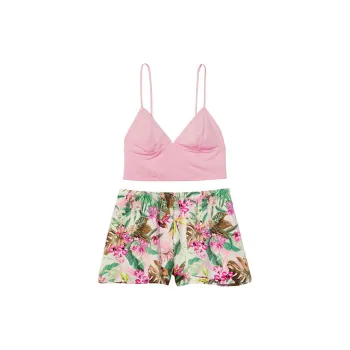 Victoria's Secret Pajama Set Women's White Print