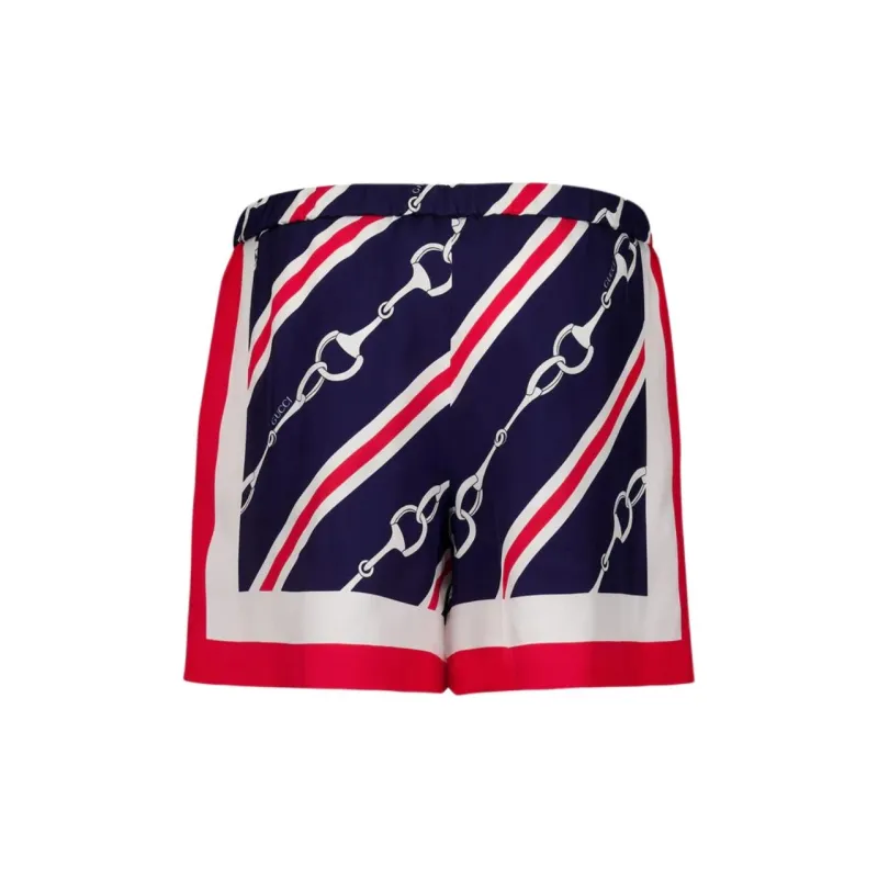 GUCCI Horsebit-motif Satin Shorts-1