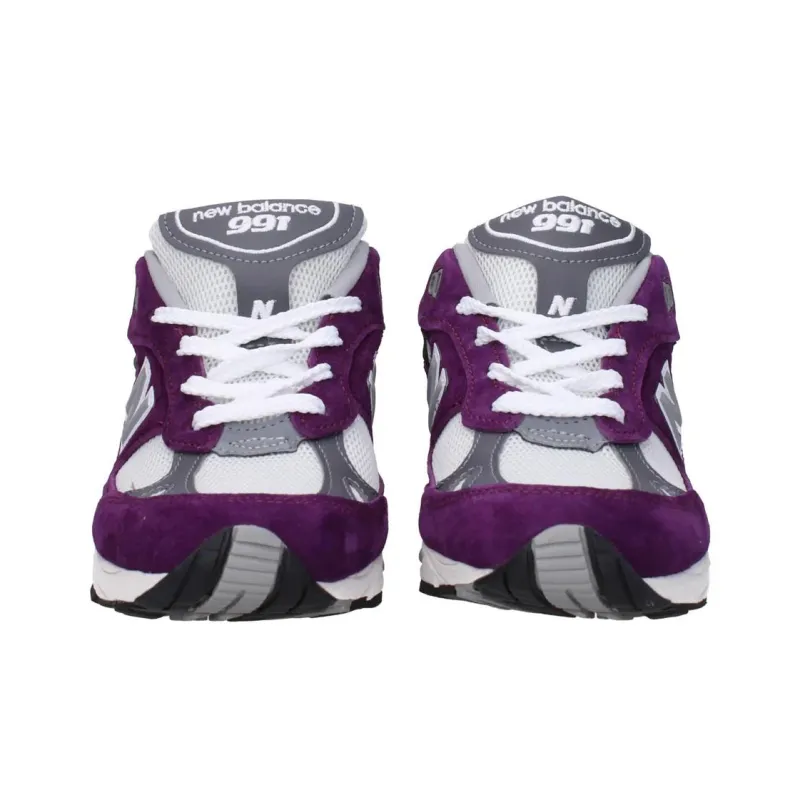 New Balance NB 991 Anti Slip Wear Resistant Low Top Casual Shoes Women's Purple-3