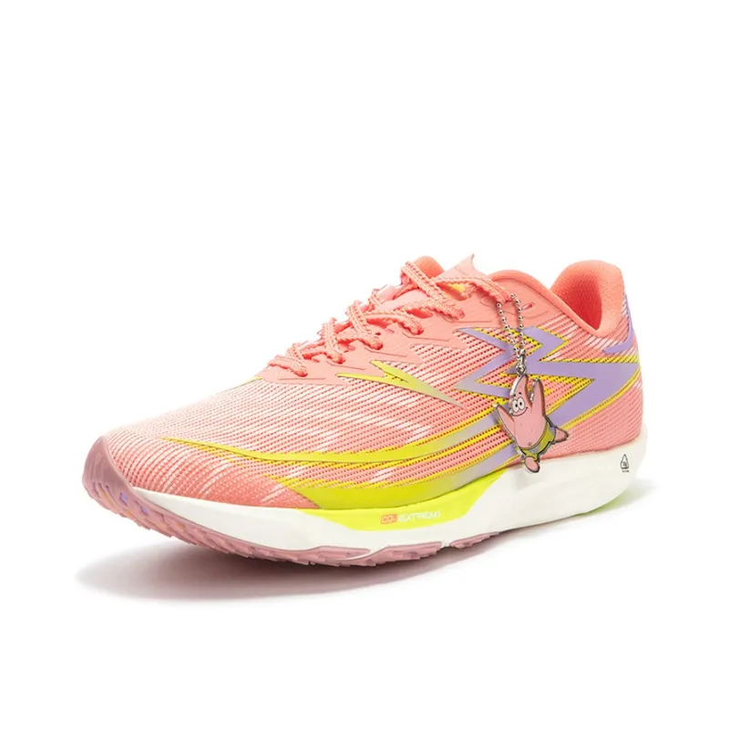 361° Speed Future Cushioning Anti Slip And Wear Resistant Low Top Full Length Carbon Plate Running Shoes Unisex Pink-1