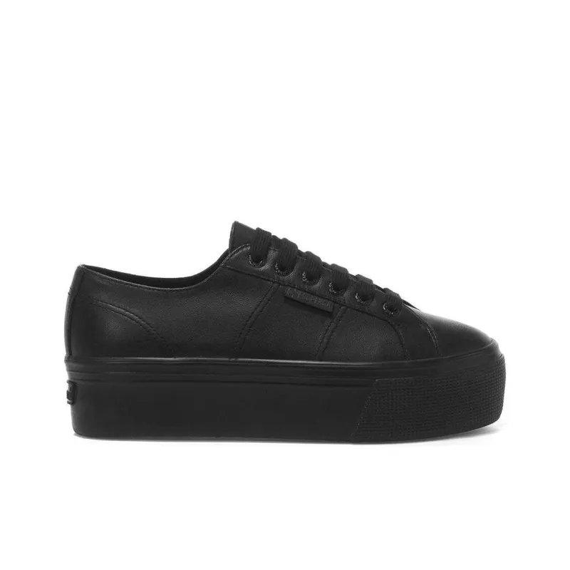 SUPERGA Low-Top Skateboard Shoes Women's All Black-1