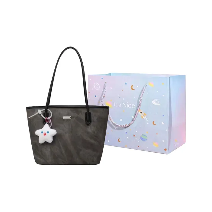 GOX PU Shoulder Bag Regular Women's Light Gray/Pink/Dark Tea/Blue-10