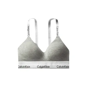 CALVIN KLEIN Modern Gravity Band Bra Women's Coconut Gray