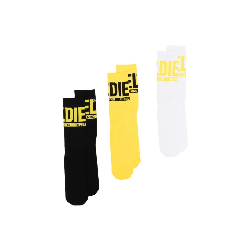 DIESEL Skm Ray Logo jacquard Socks Pack Of Three-3