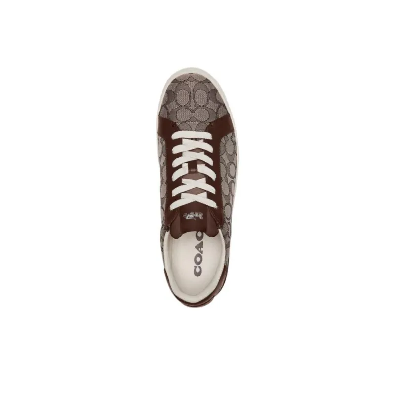 COACH Clip Low Top Skateboard Shoes Men's Brown-3