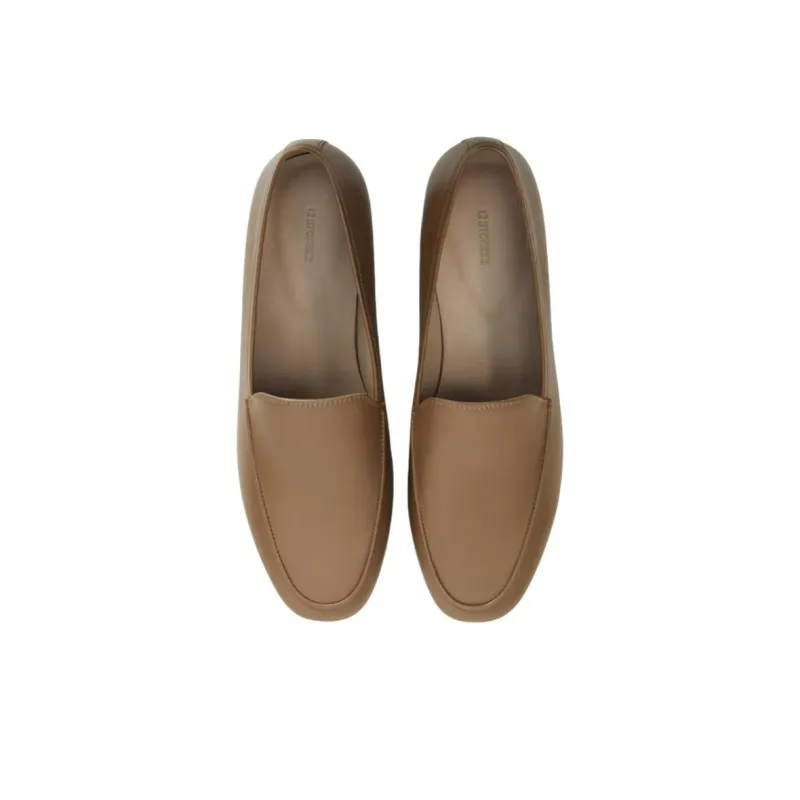 12 STOREEZ Flat Leather Loafers Women's-4