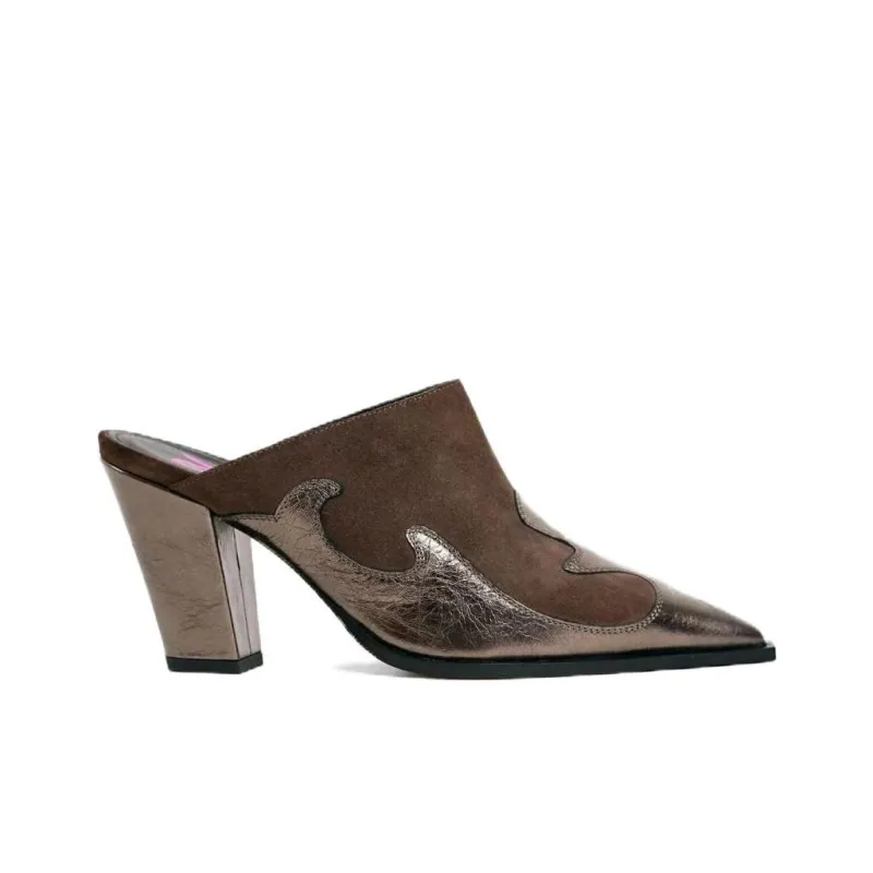 BETTINA VERMILLON Abrasion-Resistant Wrap-toe Slippers Women's Brown-1