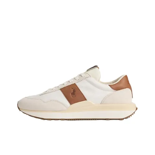 Polo Ralph Lauren Train 89 Low-Top Casual Shoes Men's White Brown