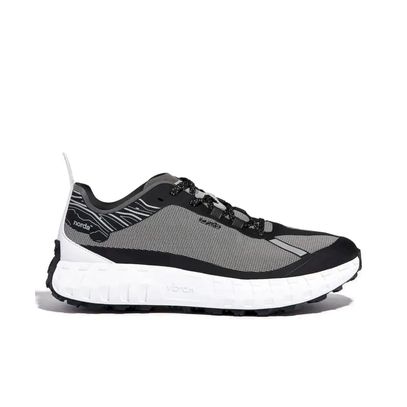 NORDA 001 Anti Slip Wear Resistant Low Top Running Shoes Women's Black White-1