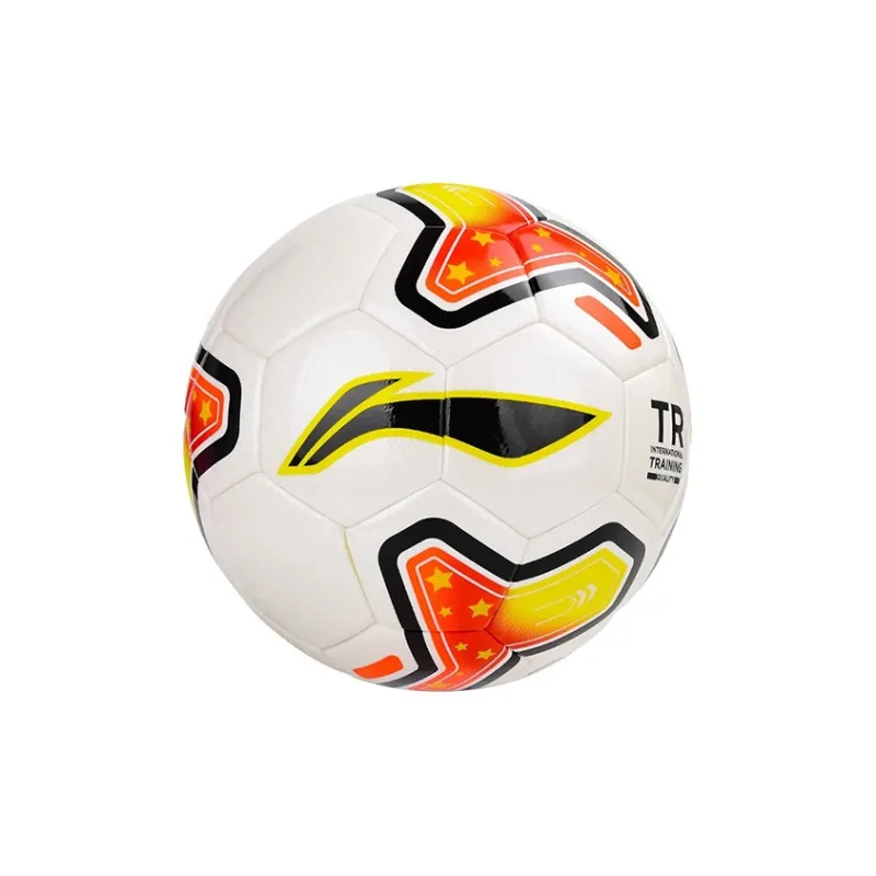 LiNing Size 5 Soccer PU Seamless Thermal bonding Unisex White Red Yellow-5