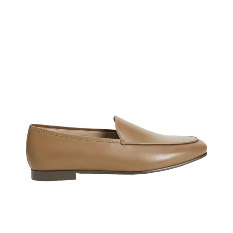 12 STOREEZ Flat Leather Loafers Women's-1