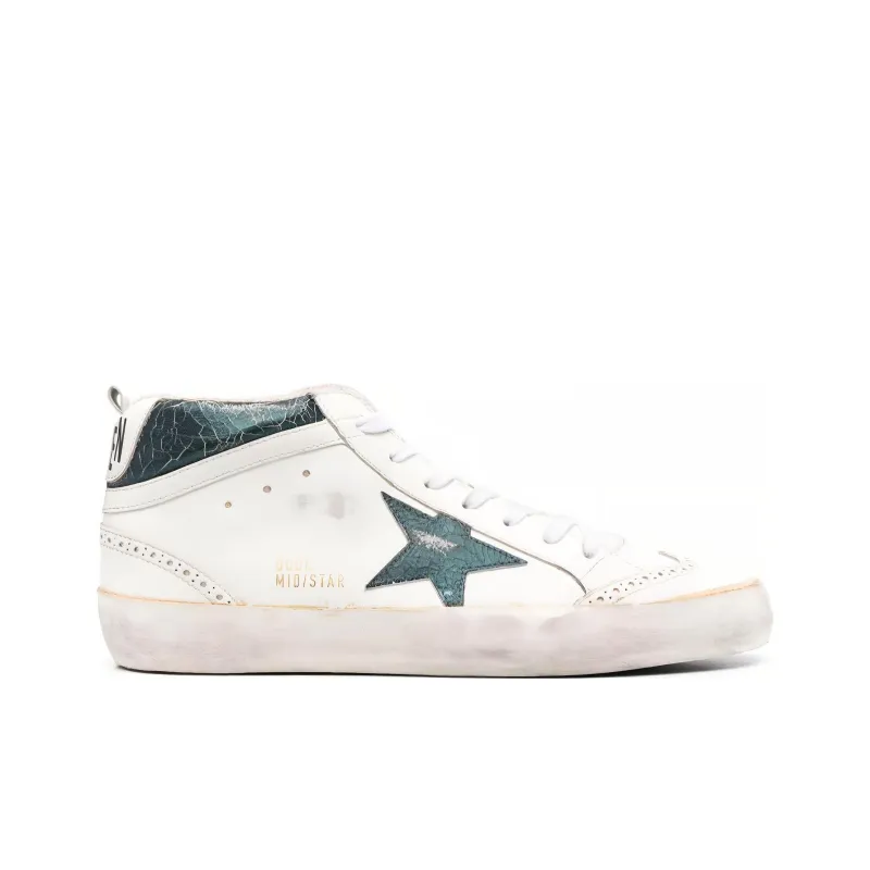 Golden Goose Cracked effect Mid Star Sneakers-1
