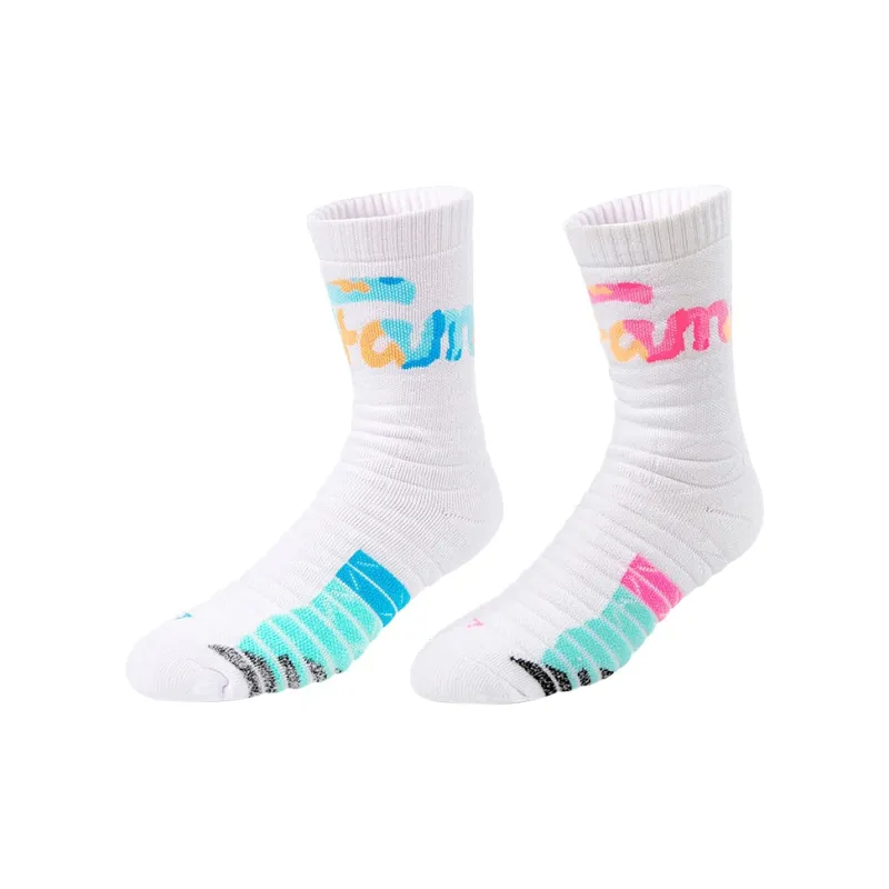 BKCXZICE Crew Thickened Stripes Gradient Basketball Socks Unisex Combo Set-0