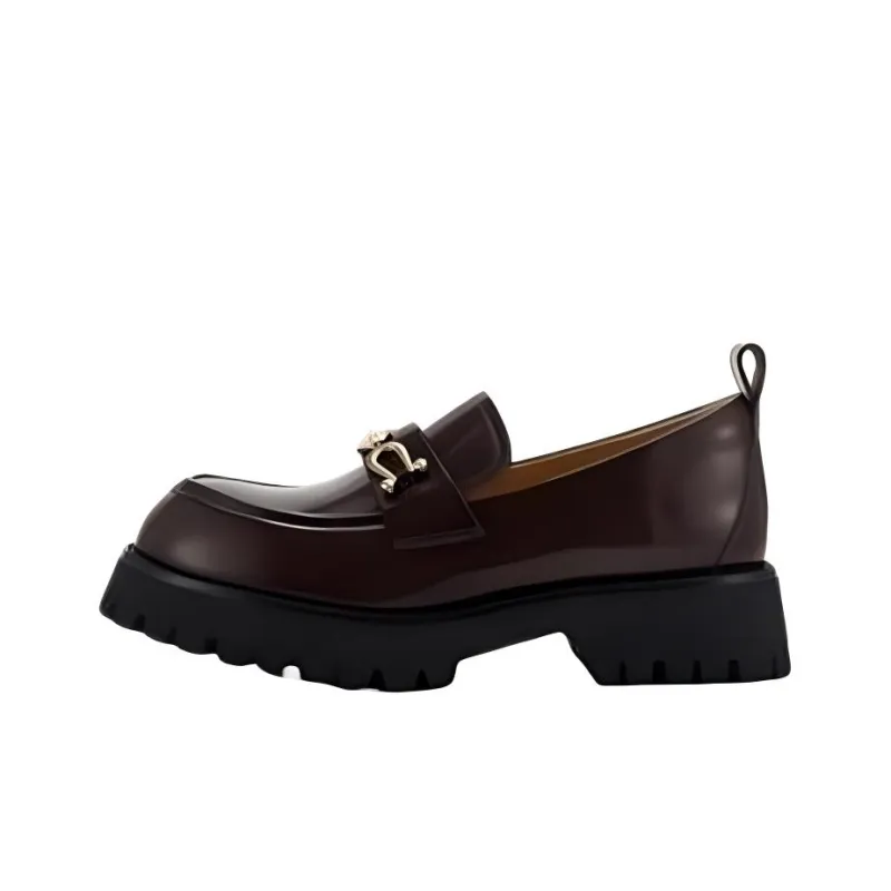 Teenie Weenie Loafers Women's Black/Burgundy-6